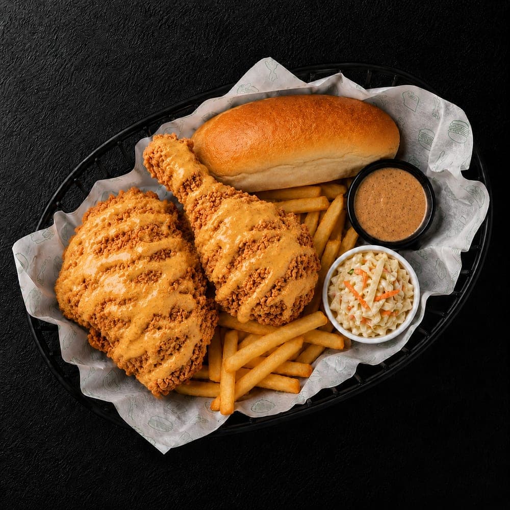 Chicken Cheese Broast Qtr Leg/Chest