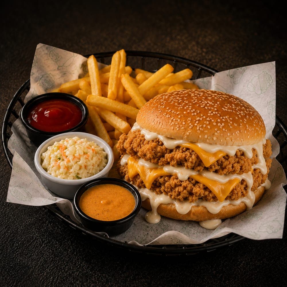 Chicken Zinger Cheese Burger (Double Patty)