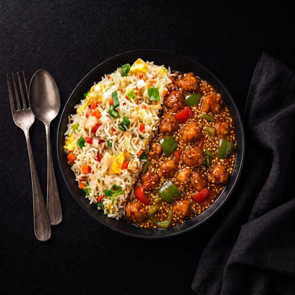 Chicken Manchurian with Rice