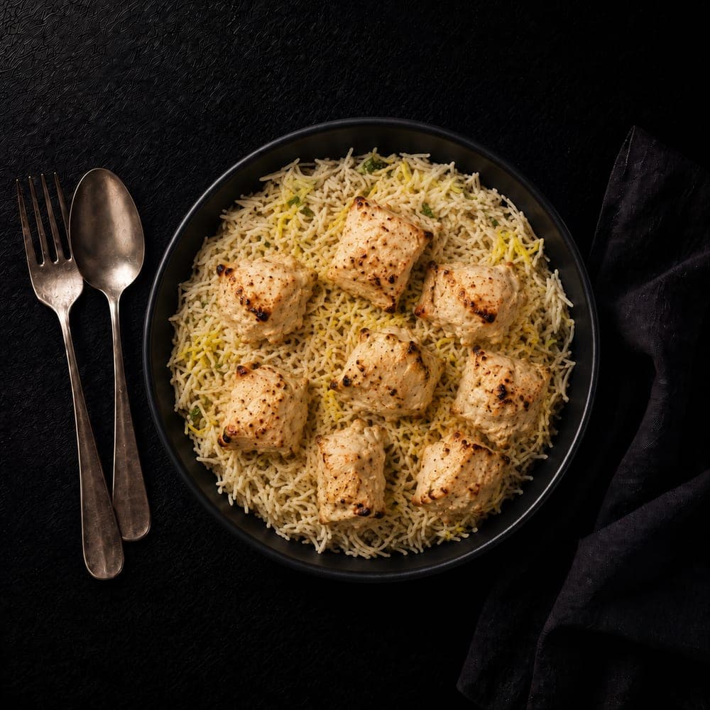 Malai Boti Chicken with Signature Rice