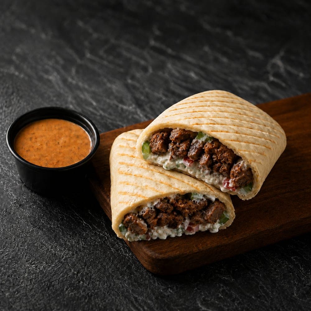 Beef Boti Pita Wrap